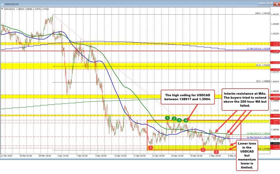 USDCAD Technical Analysis: Navigating Resistance and Support on May 6, 2025